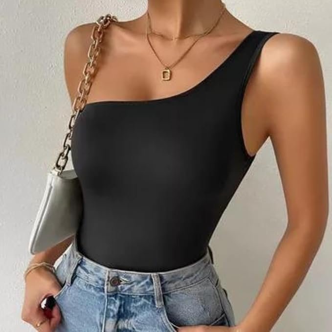 Body Feminino Um Ombro Moda Blogueira Verão - Imagem 3