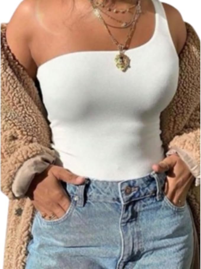 Body Feminino Um Ombro Moda Blogueira Verão - Imagem 4