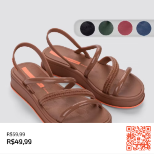 Sandália Ipanema Sempre Nova Feminina Plataforma Original Conforto