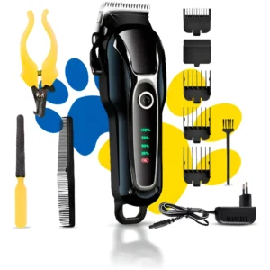 M&aacute;quina De Tosa Profissional Pet C&atilde;es Gato Cachorro Bivolt Preto 127/220v
